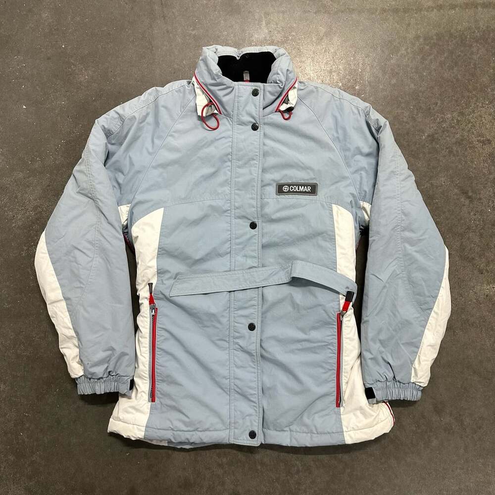 Vintage Colmar Ski Jacket Size 48 Italy Hooded Belted Snowboard Y2K